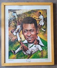 Autografo Pelè Litografia Signed Cosmos New York Angelo Marino Luminaries Art