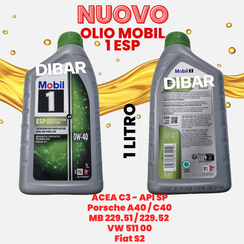 Olio mobil esp - 0w40, 1l