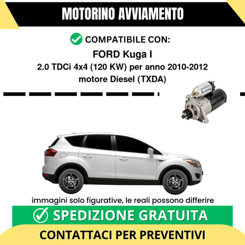 Motorino avviamento ford kuga - motorino,