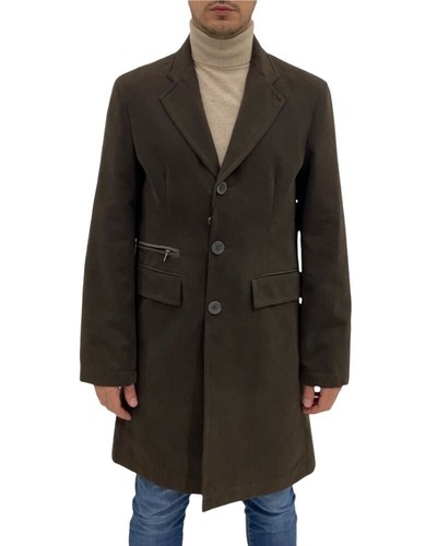 Cappotto uomo adhoc marrone - cappotto, adhoc,
