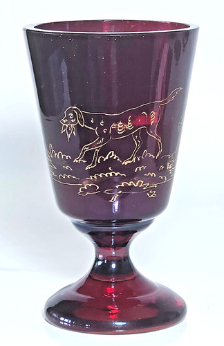 Antico vaso base vetro - da,