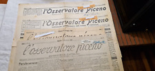 VECCHIO GIORNALE  L'OSSERVATORE PICENO LOTTO DI 4