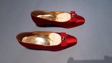 scarpe da sera donna Bruno Magli tacco basso RASO GROS ROSSO