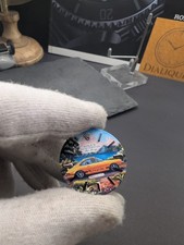 Compatible dial for Rolex Air-King Precision – yellow Porsche 911 design, 28.5 m