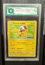 Pokemon Pikachu di Ash GRAAD 8 gem mint promo sm 112