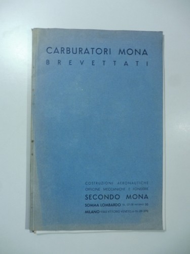 Carburatori mona brevettati - carburatori,