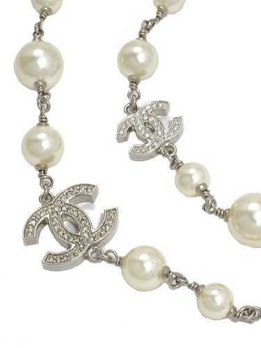 Collana lunga con logo - , chanel