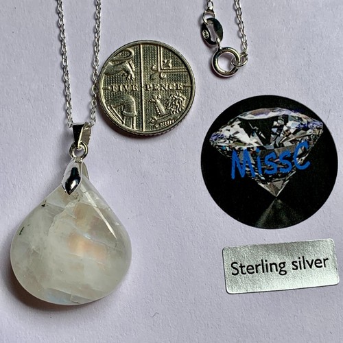 Rainbow moonstone and 925 - rainbow,