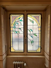 Vetrate liberty trittico con