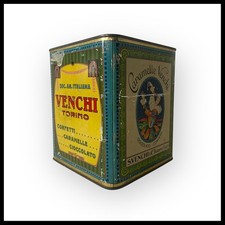 1920ca * Scatola in Latta "Venchi, Illustrazione Arlecchino di Cappiello" (B)