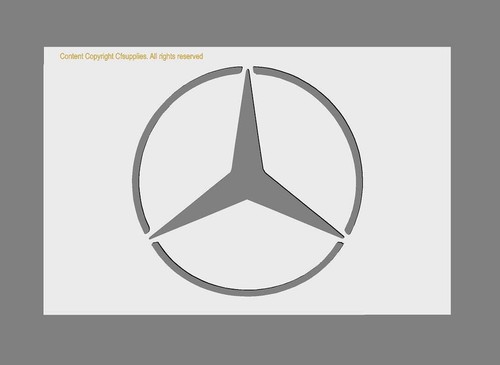 Stencil mylar logo - stencil, mercedes