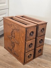 Antico set 2 cassetti per
