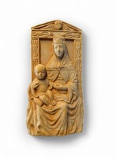 MADONNA terracotta refrattaria fatto a mano 43x22cm circa da appendere murare