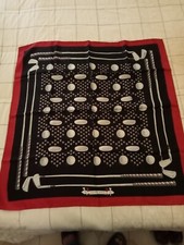 Foulard Hermès in seta motivi del golf 86x86
