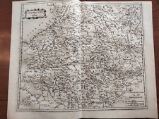 1650 MERIAN CARTA GEOGRAFICA CANTONE SEZANNE-BRIE E CHAMPAGNE IN FRANCIA
