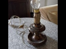 ANTICA BUGIA  IN LEGNO DORATO