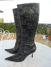 Scarpe BYBLOS Donna Stivali Stivaletti alti al ginocchio in Pelle n.38-VINTAGE