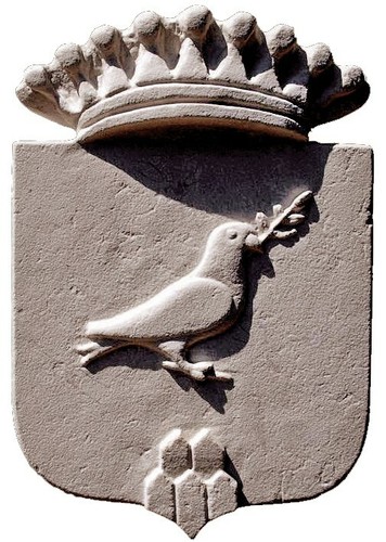 Stemma pietra bianca - , colomba