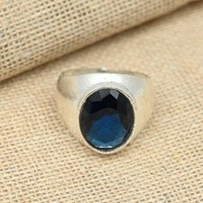 Anello Topazio Blu Sfaccettato