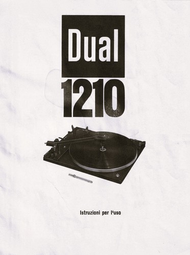 Depliant manuale giradischi - manuale,