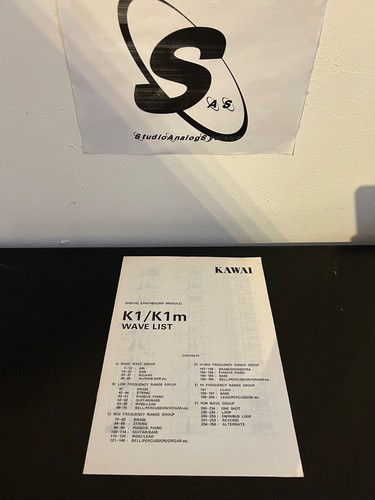 Lista delle onde kawai - kawai, k1