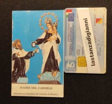 Santino MADONNA MADRE del CARMELO Parrocchia Dedicata Immaginetta Sacra MESSINA