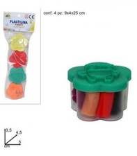 4 Vasetti Plastilina Colori