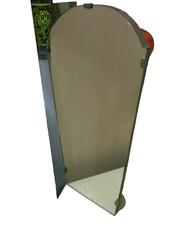 50er 60er Anni Parete Vetro Specchio Su Legno 59x32 CM 50s 60s Vintage