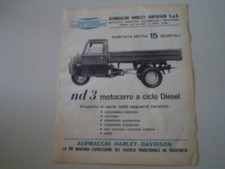 advertising Pubblicità 1967 AERMACCHI HARLEY DAVIDSON MOTOCARRO ND 3