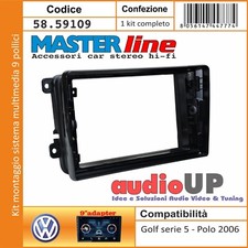KIT MONTAGGIO MASCHERINA AUTORADIO 9" PER VOLKSWAGEN POLO DAL 2010 IN POI