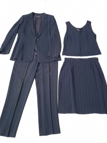 Tailleur blu gessato pezzi - gessato,