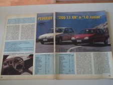 PROVA QUATTRORUOTE 1988 PEUGEOT 205 1.1 XR e 1.0 JUNIOR