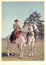 7089) COPPIA DI CARABINIERI A CAVALLO IN UNIFORME COLONIALE DEL 1929.