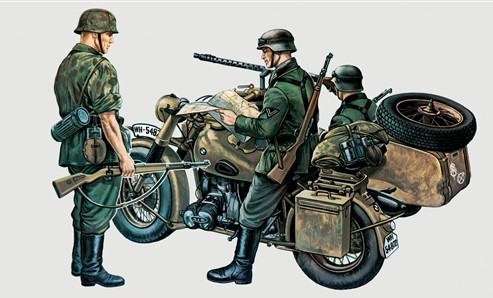 Italeri moto con sidecar bmw - italeri,,