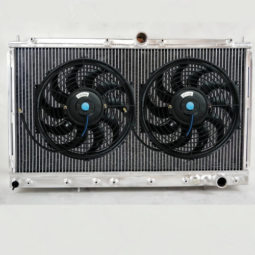 Aluminum radiator 2x12 fan for - aluminum, radiator+2x12"fan