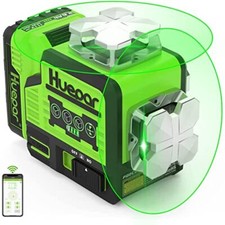 Huepar Livello Laser Autolivellante 2x360° Bluetooth per Esterni Linea (m1J)