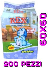REX TAPPETINI ASSORBENTI TRAVERSE CANE CUCCIOLI 60X60 →200 PEZZI