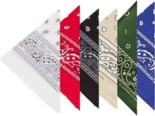 BOOLAVARD 100% Cotone Confezione 6 Pezzi Bandane Con Motivo Paisley Originale Colore