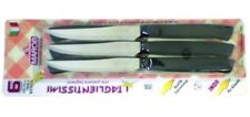 SET 6 COLTELLI TAVOLA CUCINA BISTECCA LAMA DENTATA ACCIAIO INOX MAROB MARIETTI