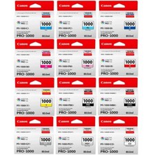 CANON PFI-1000 CARTUCCIA ORIGINALE 80ML PHBk C M Y PC PM GY PGY OR B CO