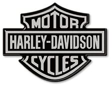 ADESIVI 3D STEMMA LOGO SERBATOIO compatibile MOTO HARLEY DAVIDSON 95x70 Argento