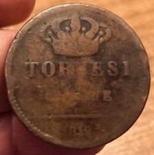 Moneta 5 Tornesi 1819, Regno