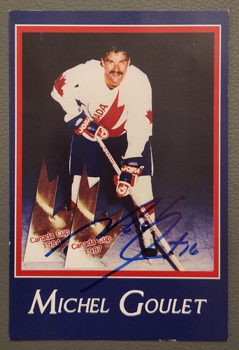 Michel goulet auto signed x - signed, 4