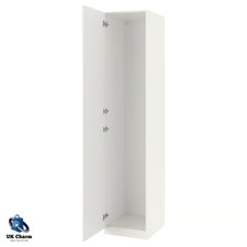 PAX Armadio con 1 Anta Bianco/Lucido/Bianco Organizzatore Portaoggetti 50x60x236 cm