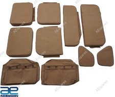 Set Completo Di Cuscini In Tela Color Tan Per Jeep Willys Ford MB GPW GEC