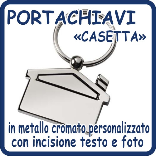Portachiavi casetta acciaio - in,
