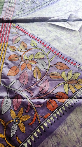Sari seta kantha batik - seta,