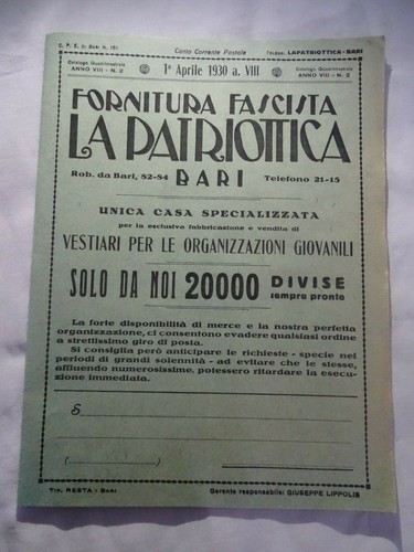 4407 fornitura fascista - fornitura,