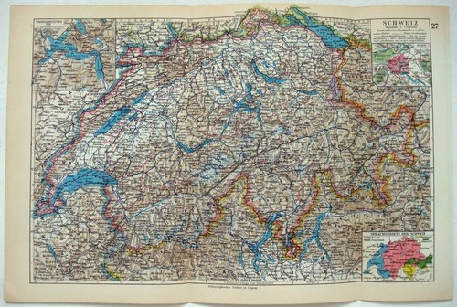 Svizzera mappa originale in - svizzera,