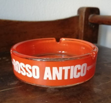 ROSSO ANTICO APERITIVO-POSACENERE IN VETRO VINTAGE